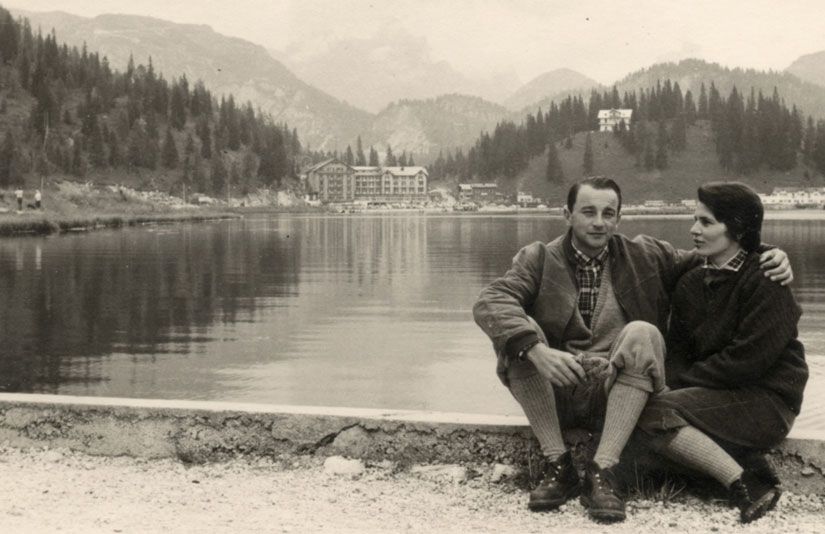 Gian Pietro e la moglie Maria nel 1960