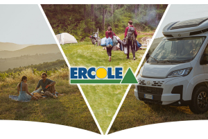 Immagini di vita all'aperto e logo Ercole