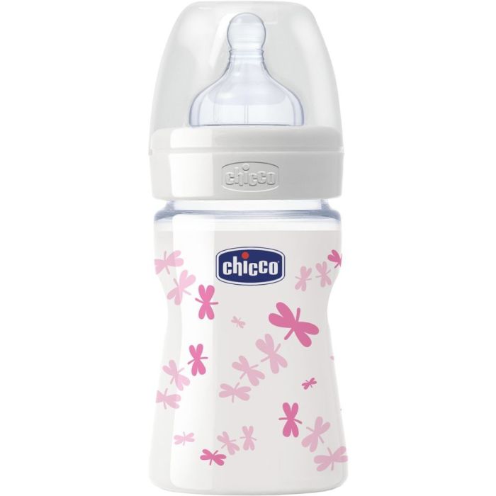 Biberon Benessere Vetro Girl 150 ml Flusso normale Biberon Benessere Vetro Girl 150 ml Flusso normale