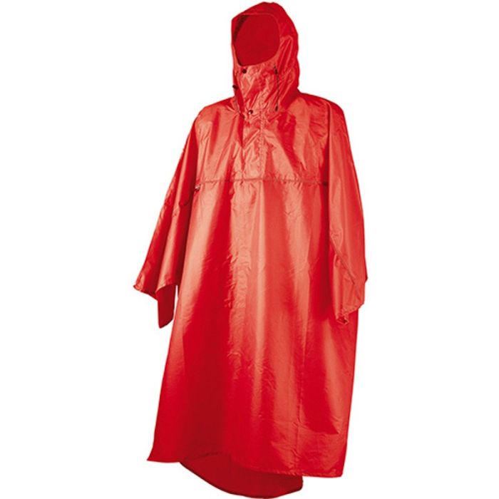 Poncho Rain Stop Cagoule S-M Rosso