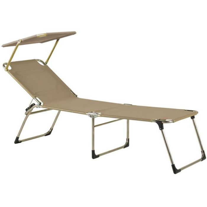 Lettino Amigo 40+ Tortora con parasole