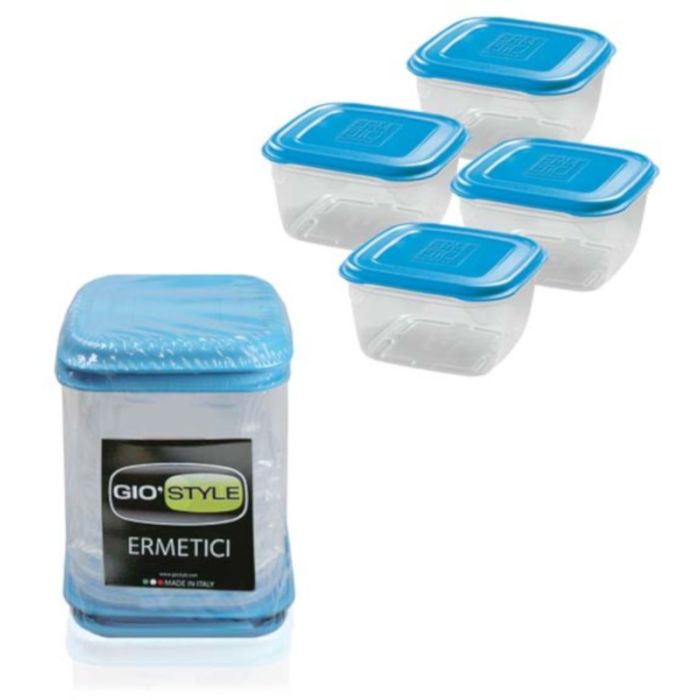 Contenitori ermetici quadrati 4 x 0,25 L Contenitori ermetici quadrati 4 x 0,25 L