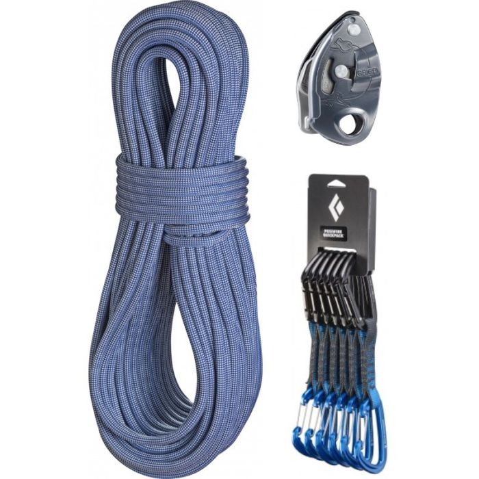 Pacchetto corda Eagle Lite, rinvii PosiWire e assicuratore Grigri Pacchetto corda Eagle Lite, rinvii PosiWire e assicuratore Grigri