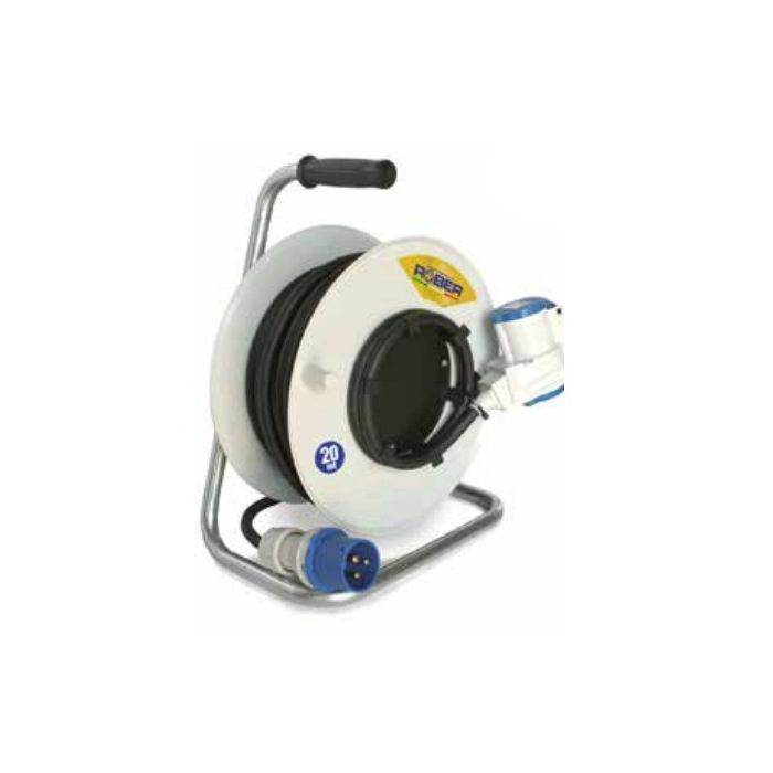 Avvolgicavo da 25 m 3x2,5 blu
