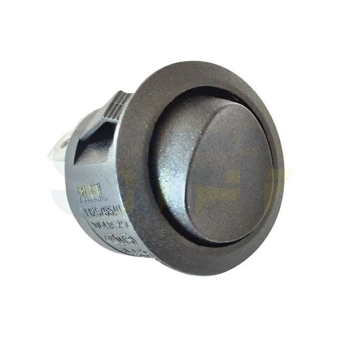 Interruttore tondo da incasso Ø 20 mm Nero