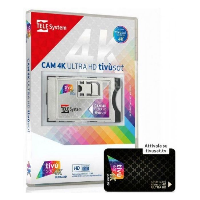 CAM TVSAT 4K con Card in Blister