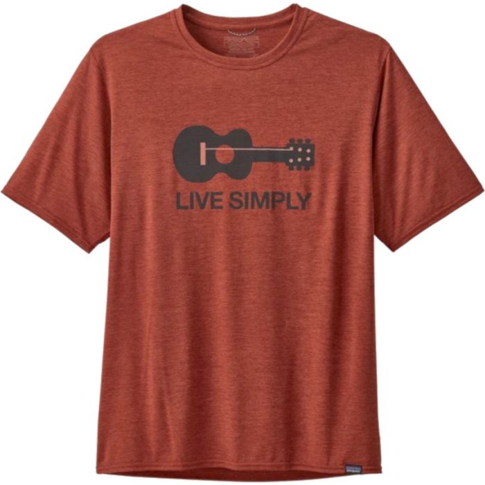 Maglia da uomo Capilene® Cool Daily Graphic Live Simply Guitar: Roots Red X-Dye