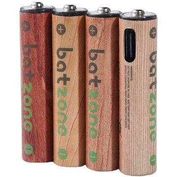Batterie al litio ricaricabili Batzone AA (con cavo incluso)