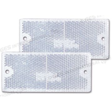 Catadiottro con fori GES 105x48 mm Bianco