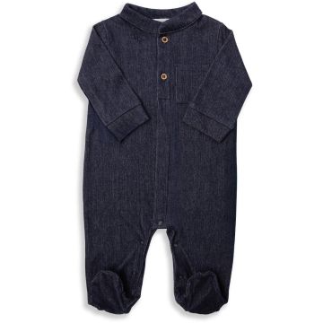 Tutina da bambino Bamboom con colletto coreano Jeans Blu (38)