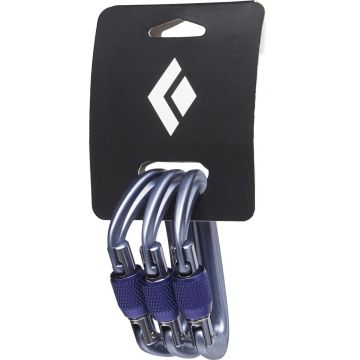 Set di 3 moschettoni Black Black Diamond LiteForge Screwgate Grey