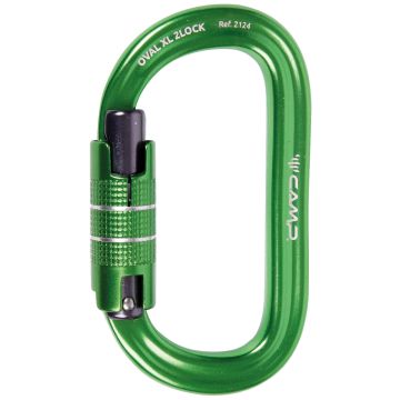 Moschettone Camp Oval XL 2Lock Verde