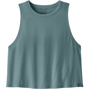 Canotta da donna Patagonia Capilene® Cool Trail Cropped Blue Sage
