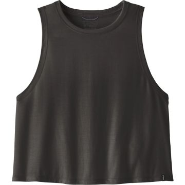 Canotta da donna Patagonia Capilene® Cool Trail Cropped Ink Black