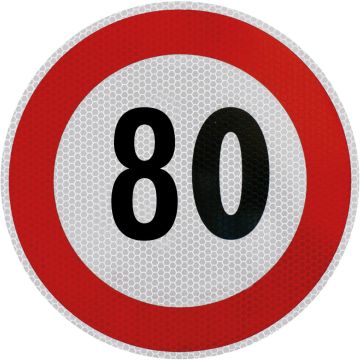 Adesivo disco 80 km/h REMP