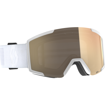 Maschera da sci Scott Shield Light Sensitive mineral white / AMP LS bronze chrome S1-3