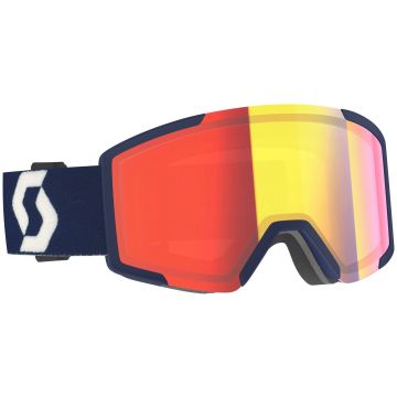 Maschera da sci Scott Shield Retro Blue / Enhancer Red Chrome