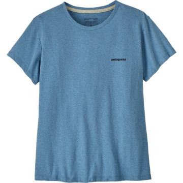 Maglia da donna Patagonia P-6 Logo Responsibili-Tee® Shore Blue