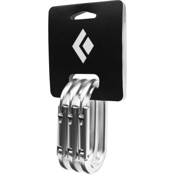 Set di 3 moschettoni Black Diamond Oval Keylock Polished
