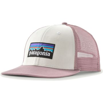Cappello Patagonia P-6 Logo Trucker White Quiet Violet