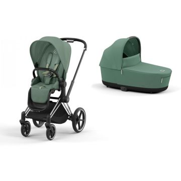 Duo Cybex Priam Rosegold con navicella Lux Carry Cot Leaf Green