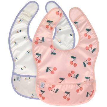 Set di bavaglini Lässig Lightweight Happy Fruits Cherry (2 pezzi)