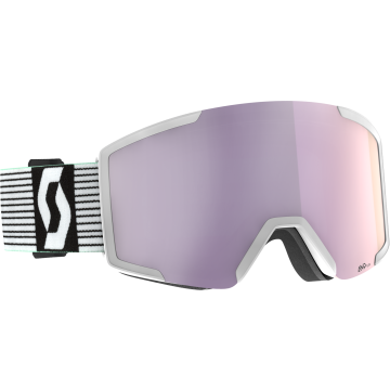 Maschera da sci Scott Shield AMP Pro white/mint green / amp pro lavender chrome