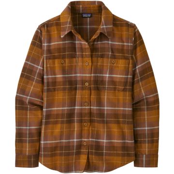 Camicia da donna Patagonia Fjord Flannel Happy Camper: Shelter Brown