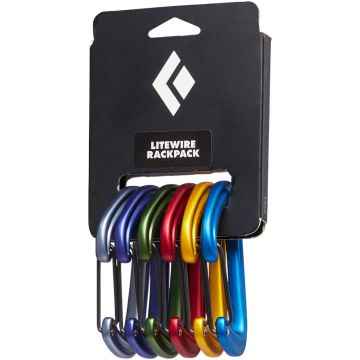 Set di moschettoni Black Diamond LiteWire Rackpack (6 pezzi)