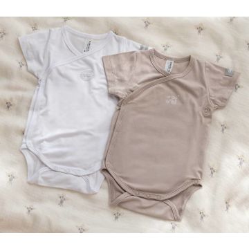 Confezione di 2 body Bamboom a maniche corte Cammello 33