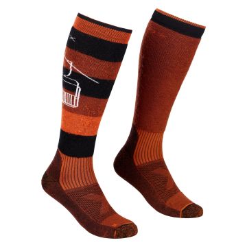 Calze lunghe da uomo Ortovox Free Ride Long Clay Orange