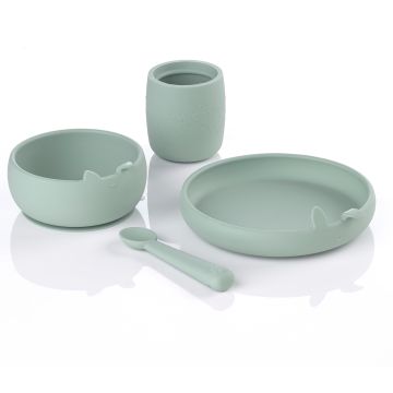 Set di stoviglie Jané Silicone Mint (U13)