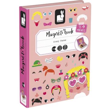 Libro magnetico Janod Magn&eacute;ti'book "Crazy Faces" Girl