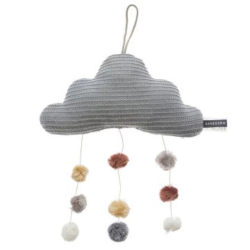 Giostrina Bamboom Nuvola e pompom Grey