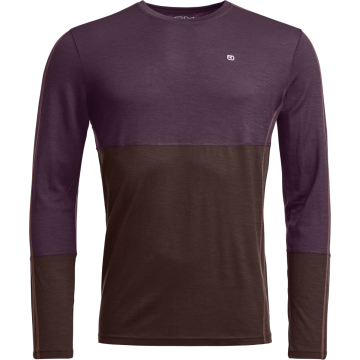 Maglia termica da uomo Ortovox 185 Rock'n'Wool Long Sleeve Dark wild berry