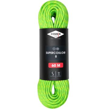 Mezza corda Cousin Supercouloir 8.0 x 60 m Green Grannysmith