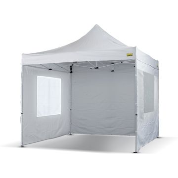 Telo laterale Bertoni con finestra per gazebo Piramide 3 m Bianco