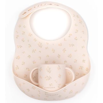 Bavaglino Bamboom in silicone con tazza Tulips (204)