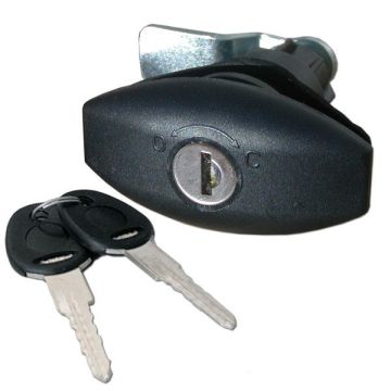 Serratura completa ovale nera