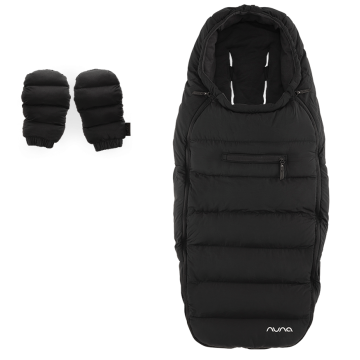 Sacco per passeggino e moffole Nuna Winter Stroller Caviar