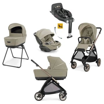 Trio Inglesina Electa System Quattro Darwin Infant Recline Bronze Black / Hangar Beige e base isofix 2026
