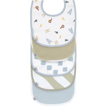 Set di bavaglini Lässig Patterned Value Happy Fruits Blue (5 pezzi)