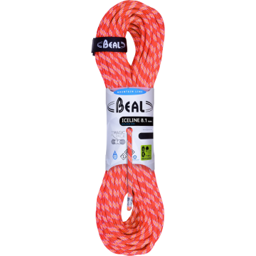 Mezza corda Beal Ice Line 8.1 mm Golden Dry 60 m Orange