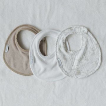 Set di bavaglini Bamboom Boomy's World Oyster Grey 119