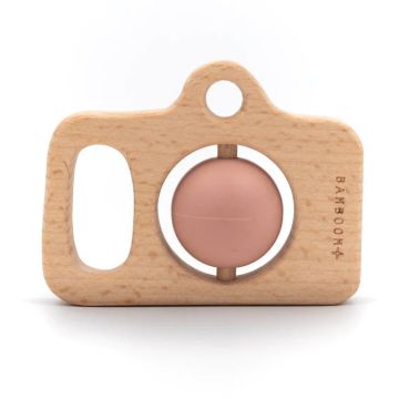 Fotocamera Bamboom Legno e Silicone Rosa
