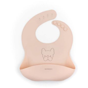 Bavaglino Bamboom in silicone Rosa