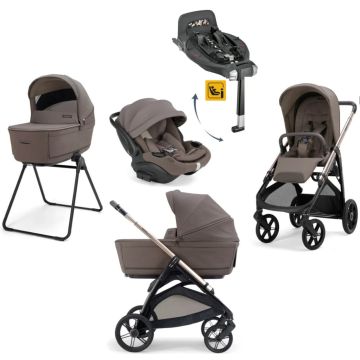  Trio Inglesina Aptica System Quattro con telaio Palladio Black e seggiolino auto Darwin Infant Recline Essence Mokka e base isofix 2026