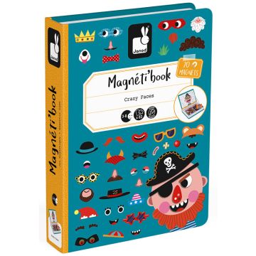 Libro magnetico Janod Magn&eacute;ti'book "Crazy Faces" Boy