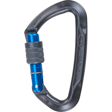 Moschettone Climbing Technology Lime SG Antracite / Blu Elettrico