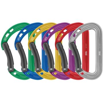 Set 6 moschettoni Petzl Spirit a leva curva